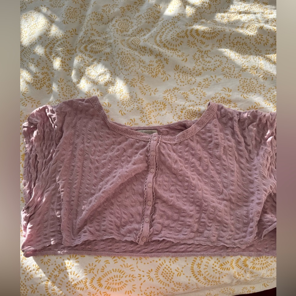 Cropped Lilac Boho Top